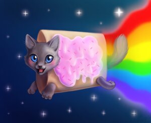 Rating: Safe Score: 0 Tags: ambiguous_gender blue_eyes detailed detailed_background domestic_cat e621 felid feline felis feral flying food food_creature frosting happy hi_res hybrid looking_at_viewer magpie_(artist) mammal meme nyan_cat nyan_cat_(copyright) pop-tarts poptart_creature quadruped rainbow rainbow_trail solo space sprinkles star tail toony trailing_rainbow User: bunchy7s