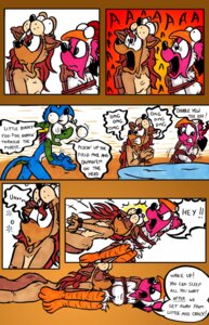 Rating: Questionable Score: 0 Tags: anthro bound canid canine chicken_costume clothing comic costume david_hopkins e621 english_text female fox fursuit hi_res mammal otter_suit reptile rope scalie scared screaming text unconscious User: bunchy7s