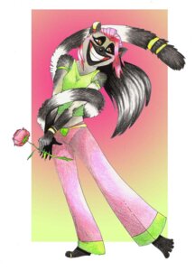 Rating: Safe Score: 0 Tags: anthro blush bottomwear bracelet breasts brown_eyes clothing digit_ring e621 ear_piercing feet female flower grin hair jewelry lemur long_hair mammal pants piercing plant primate ring ring-tailed_lemur rose_(flower) saintandre shirt simple_background smile solo strepsirrhine tail teeth toe_ring toes topwear User: bunchy7s