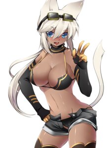 Rating: Questionable Score: 0 Tags: 3:4 absolute_territory animal_humanoid armwear big_breasts bikini bikini_top black_clothing black_panties black_underwear blue_eyes bottomwear breasts cat_humanoid cleavage clothed clothing dark_body dark_skin denim denim_clothing e621 elbow_gloves eyewear eyewear_on_head fangs felid felid_humanoid feline feline_humanoid female gesture gloves hair hand_gesture handwear hi_res humanoid kaiten_muten-maru legwear long_hair mammal mammal_humanoid open_bottomwear open_clothing open_mouth open_pants open_shorts panties pants ran_komomo shamu_meruruusa shorts simple_background solo sunglasses swimwear swimwear_under_clothing tail teeth thigh_highs two-piece_swimsuit underwear v_sign white_background white_hair User: bunchy7s