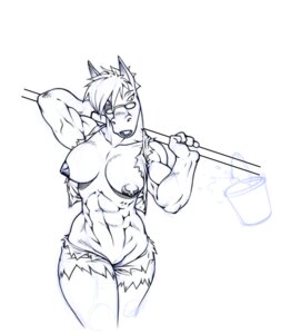 Rating: Questionable Score: 0 Tags: abs biceps big_breasts bottomwear breasts bucket clothing container dalus e621 equid equine eyewear female glasses horse mammal mane monochrome muscular muscular_female nipples shorts sketch solo topwear torn_clothing vest User: bunchy7s