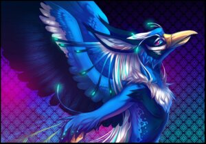 Rating: Safe Score: 0 Tags: 2011 anthro artist_collaboration avian beak bioluminescence black_border blue_body blue_feathers blue_sclera border chest_tuft dagger_leonelli e621 feathered_wings feathers fur glowing glowing_spots gryphon hair long_hair looking_at_viewer majime male mythological_avian mythological_creature mythology nude orange04 pattern_background phe_(dagger_leonelli) red_eyes simple_background solo spots tuft wings User: bunchy7s
