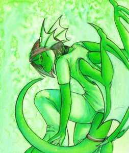 Rating: Safe Score: 0 Tags: 2012 anthro biped collar dragon e621 ear_piercing green_theme kneeling looking_at_viewer looking_back male membrane_(anatomy) membranous_wings mythological_creature mythological_scalie mythology piercing scalie smile solo tail thick_tail unyko wings User: bunchy7s