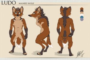 Rating: Safe Score: 0 Tags: 2011 anthro bloodshot23 canid canine e621 ludo_(ludo) male mammal maned_wolf model_sheet nude piercing pose side_view solo tail turnaround User: bunchy7s