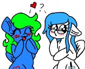 Rating: Safe Score: 0 Tags: blue_body blue_fur blue_hair blush cutie_mark duo e621 equid equine eyes_closed eyewear fan_character feathered_wings feathers female feral fur glasses green_eyes green_hair hair hasbro heart_symbol jackalopedewey looking_at_viewer low_res mammal master_piece my_little_pony mythological_creature mythological_equine mythology open_mouth pegasus question_mark sweet_key white_body white_fur wings User: bunchy7s