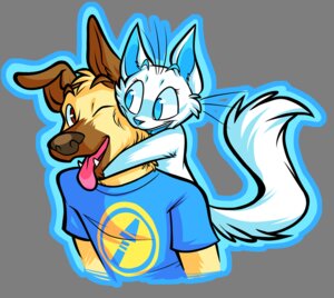 Rating: Safe Score: 0 Tags: alpha_channel ambiguous_gender anthro blue_eyes brown_eyes canid canine canis clothed clothing domestic_cat domestic_dog duo e621 felid feline felis hug male mammal one_eye_closed open_mouth rocket_boy spam_cat spamcat tail tongue tongue_out User: bunchy7s