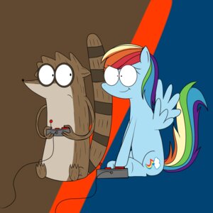 Rating: Safe Score: 0 Tags: 1:1 anthro blue_body blue_feathers blue_fur brown_body brown_fur calliexsunshine cartoon_network controller crossover cutie_mark duo e621 equid equine feathered_wings feathers female feral friendship_is_magic fur game_controller gaming hair hasbro hi_res male mammal multicolored_hair multicolored_tail my_little_pony mythological_creature mythological_equine mythology pegasus playing_video_game procyonid raccoon rainbow_dash_(mlp) rainbow_hair rainbow_tail regular_show rigby_(regular_show) simple_background smile tail toony unavailable_at_source wings User: bunchy7s