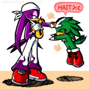 Rating: Safe Score: 0 Tags: >:( accipitrid accipitriform anthro avian bag beak bird boots bottomwear chibi clothing currency_symbol darkeiya dollar_sign duo e621 female flame_markings flame_pattern footwear gloves green_body half-closed_eyes handwear headgear headkerchief headwear hirundinid jet_the_hawk kerchief male markings narrowed_eyes oscine pants passerine purple_body sega shoes sonic_riders sonic_the_hedgehog_(series) swallow_(bird) symbol wave_the_swallow User: bunchy7s