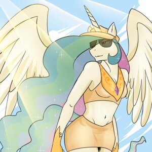 Rating: Questionable Score: 0 Tags: 1:1 anthro anthrofied bottomwear clothing e621 equid equine eyewear feathered_wings feathers female friendship_is_magic hair hasbro horn mammal midriff multicolored_hair my_little_pony mythological_creature mythological_equine mythology navel princess_celestia_(mlp) rikitsu skirt solo sunglasses tail white_body white_feathers winged_unicorn wings User: bunchy7s
