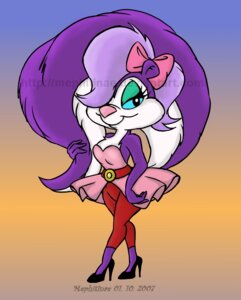 Rating: Safe Score: 0 Tags: 2007 anthro biped blue_sclera bottomwear clothed clothing e621 eyelashes female fifi_la_fume fluffy fluffy_tail footwear high_heels mammal mephitid mephitinae ribbons shoes simple_background skirt skunk solo tail tiny_toon_adventures warner_brothers watermark User: bunchy7s