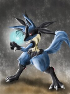 Rating: Safe Score: 0 Tags: 3:4 ambiguous_gender anthro aura_sphere blue_body blue_fur canid canine digitigrade e621 fur generation_4_pokemon looking_at_viewer lucario mammal nintendo pokemon pokemon_(species) pokemon_move red_eyes solo tail threeb User: bunchy7s