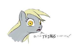 Rating: Safe Score: 0 Tags: 4:3 derpy_hooves_(mlp) e621 english_text equid equine female friendship_is_magic hasbro horse insane mammal my_little_pony pony reaction_image simple_background solo text unknown_artist white_background User: bunchy7s