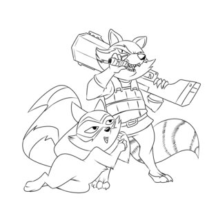 Rating: Safe Score: 0 Tags: 1:1 anthro armor belt cartoon_hangover cigar clothing coco_(doctor_lollipop) crossover doctor_lollipop duo e621 female gloves guardians_of_the_galaxy gun handwear hi_res leg_grab lonbluewolf male mammal marvel monochrome procyonid pupils raccoon ranged_weapon rifle rocket_raccoon simple_background slit_pupils weapon User: bunchy7s