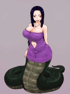 Rating: Safe Score: 0 Tags: 3:4 apode big_breasts black_hair breasts clothing draconcopode dress e621 female hair hi_res humanoid kaiki_hito_ningen lamia legless monster_girl_(genre) reptile scalie serpentine snake solo split_form yellow_eyes User: bunchy7s