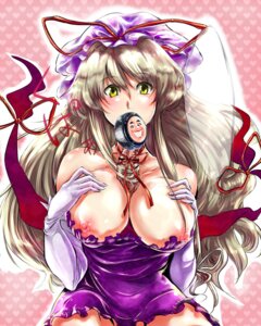 Rating: Explicit Score: 0 Tags: areolae bangs bare_shoulders blonde_hair blush bow breast_suppress breasts censored cleavage dress elbow_gloves enigma enigmatic female frilled_dress frills gap gloves hairjob hat hat_bow highres hips huge_breasts large_breasts long_hair looking_at_viewer magic_penis male mouth_hold nipple_slip nipples no_bra novelty_censor paizuri penis pink_background purple_dress rule34 shiny shiny_skin sitting source_request straight touhou very_long_hair white_gloves yellow_eyes yukari_yakumo User: bunchy7s
