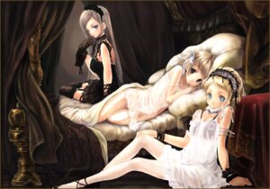 Rating: Questionable Score: 0 Tags: 3girls bed black_legwear blonde_hair blue_eyes female female_only garter_belt gothic_lolita headdress legs lingerie lolita_fashion lying mikazukimo multiple_females multiple_girls negligee original pillow ribbon rule34 see-through sitting smile thighhighs underwear white_legwear white_thighhighs User: bunchy7s