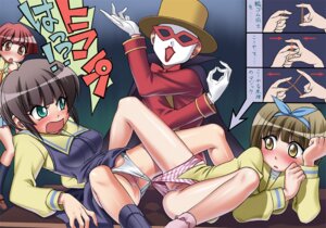 Rating: Explicit Score: 0 Tags: 1boy 3girls angry blush brown_hair censored clothed clothes clothing female hairband hijikata_kotoyo how_to kurusu_yuzuko magic_trick male miyata_akira pani_poni_dash! panties panty_pull pussy pussy_peek red_hair rule34 striped striped_panties translation_request underwear vagina watanuki_hibiki white_panties User: bunchy7s