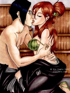Rating: Explicit Score: 0 Tags: 1boy 1girls 2007 bleach bra breasts female glasses inoue_orihime kissing male orange_hair rule34 sincomix straight uryu_ishida User: bunchy7s