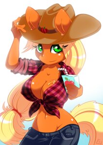 Rating: Questionable Score: 0 Tags: anthro anthrofied apple_juice applejack_(mlp) bendy_straw beverage big_breasts blonde_hair bottomwear breasts cleavage clothed clothing cowboy_hat drinking_straw dripping e621 earth_pony equid equine female friendship_is_magic fur glistening green_eyes hair hasbro hat headgear headwear horse ibukihouse juice_(beverage) juice_box looking_at_viewer mammal messy my_little_pony navel nipples orange_body orange_fur pants pony shirt skimpy smile solo spill topwear User: bunchy7s