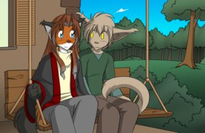 Rating: Safe Score: 0 Tags: anthro basitin black_body black_fur blue_eyes bottomwear brown_hair canid canine clothed clothing cloud colored conditional_dnp detailed_background duo e621 female forest fox fully_clothed fur hair happy keidran keith_keiser laura_(twokinds) male mammal orange_body orange_fur outside pants plant red_fox romantic romantic_couple shirt sitting sky smile swing tail tom_fischbach toony topwear tree true_fox twokinds what_could_have_been white_body white_fur wood User: bunchy7s