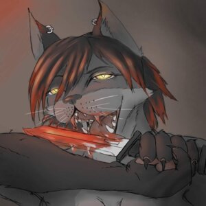 Rating: Questionable Score: 0 Tags: 1:1 blood bodily_fluids bust_portrait domestic_cat e621 ear_piercing felid feline felis female fusken icon jenkins kittenjenkins knife mammal piercing portrait raine_(kittenj) simple_background solo weapon User: bunchy7s