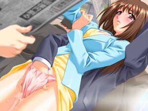 Rating: Explicit Score: 0 Tags: 1girls blush chikan clothes_lift embarrassed female fingering fujishiro_yurie game_cg hand_in_panties haoh hitozuma_sekkan_club molestation newspaper panties pussy pussy_juice rape rule34 skirt skirt_lift train train_interior underwear watanabe_yoshihiro User: bunchy7s