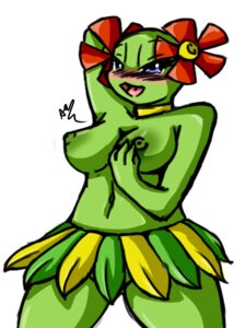 Rating: Questionable Score: 0 Tags: 3:4 avante92 bellossom blue_eyes blush bottomwear breasts clothing digital_media_(artwork) e621 elemental_creature female flora_fauna flower generation_2_pokemon head_flower humanoid navel nintendo nipples open_mouth plant pokemon pokemon_(species) shaded simple_background skirt solo white_background User: bunchy7s
