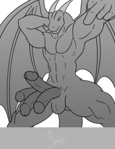 Rating: Explicit Score: 0 Tags: 4_penises anthro balls bgn biped digital_drawing_(artwork) digital_media_(artwork) dragon e621 empty_eyes erection genitals gesture grin hand_gesture horn humanoid_genitalia humanoid_penis kraken kraken_d'waggin looking_at_viewer male membrane_(anatomy) membranous_wings middle_finger monochrome multi_genitalia multi_penis muscular muscular_anthro muscular_male mythological_creature mythological_scalie mythology non-mammal_balls nude penis presenting scalie smile solo spread_legs spreading standing tail wings User: bunchy7s