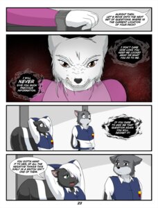 Rating: Safe Score: 0 Tags: angry anthro black_body black_fur brown_eyes canid canine canis claws clothed clothing comic dialogue e621 english_text fangs female fur green_eyes grey_body grey_fur iuana_(raven_wolf) kurapika male mammal mephitid military raven_wolf scar skunk snarling teddy_conner teeth text uniform white_body white_fur wolf zack_magellan User: bunchy7s