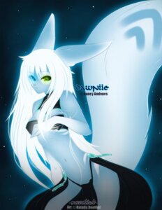 Rating: Questionable Score: 0 Tags: banshee blue_body blue_eyes blue_fur blue_theme breasts clothing dawniie_(character) e621 female fluffy fluffy_tail fur glowing glowing_eyes green_eyes hair heterochromia hi_res ice_banshee long_ears long_hair na-namie solo star tail tight_clothing white_hair User: bunchy7s