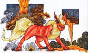 Rating: Safe Score: 0 Tags: ambiguous_gender arven e621 eeveelution feral fire flareon generation_1_pokemon nintendo pokemon pokemon_(species) simple_background solo tail volcano white_background User: bunchy7s