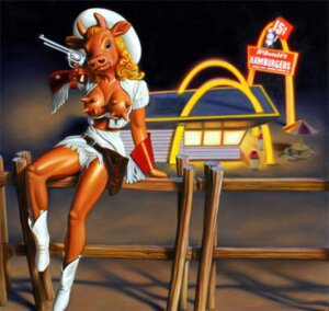 Rating: Questionable Score: 0 Tags: anthro bovid bovine breasts cattle e621 female low_res mammal mcdonald's mcdonald's nightmare_fuel nipples ron_english rule34 solo tagme User: bunchy7s
