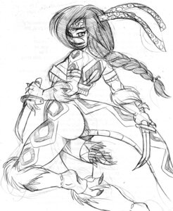 Rating: Questionable Score: 0 Tags: 2012 2_toes accessory avencri big_butt bottomwear braided_hair breasts butt claws clothing dagger e621 feet female footwear gloves graphite_(artwork) hair handwear headband jumping leg_markings legwear loincloth looking_at_viewer looking_back markings melee_weapon monochrome native_american non-mammal_breasts rear_view reptile scalie sitala sketch snake socks solo tail tail_markings thick_tail tina_of_the_south toe_claws toeless_footwear toes traditional_media_(artwork) weapon wind User: bunchy7s