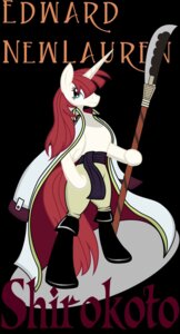 Rating: Safe Score: 0 Tags: 2012 anthro anthrofied cloak clothing crossover e621 edward_newgate english_text equid equine female friendship_is_magic hair hasbro hi_res horn kyubicat lauren_faust_(character) looking_at_viewer mammal melee_weapon my_little_pony mythological_creature mythological_equine mythology one_piece polearm red_hair simple_background smile solo spear tail text unicorn weapon User: bunchy7s Rating: Safe Score: 0 Tags: 2012 anthro anthrofied cloak clothing crossover e621 edward_newgate english_text equid equine female friendship_is_magic hair hasbro hi_res horn kyubicat lauren_faust_(character) looking_at_viewer mammal melee_weapon my_little_pony mythological_creature mythological_equine mythology one_piece polearm red_hair simple_background smile solo spear tail text unicorn weapon User: bunchy7s