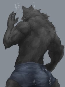Rating: Safe Score: 0 Tags: 3:4 anthro athletic biceps biped black_body black_fur black_nose bodily_fluids bottomwear butt canid canine canis captainjohkid claws clenched_teeth clothed clothing e621 fangs flexing fur grey_background grey_body grey_fur growth hi_res japanese_text male mammal muscular muscular_anthro mythological_canine mythological_creature mythology pants pose rear_view simple_background solo source_request standing sweat tail tail_growth tail_tenting teeth text topless torn_clothing werecanid werecanine werecreature werewolf wolf yellow_eyes User: bunchy7s
