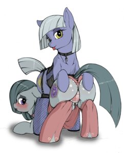 Rating: Explicit Score: 0 Tags: 2013 allosaurus_(artist) artist_collaboration bent_over blush bodily_fluids butt choker clothed clothed_feral clothing collar colored cutie_mark duo e621 earth_pony equid equine female feral fishnet_clothing friendship_is_magic garter_straps genital_fluids hasbro hi_res horse jewelry legwear limestone_pie_(mlp) lingerie longinius looking_at_viewer looking_back mammal marble_pie_(mlp) my_little_pony necklace panties pony presenting presenting_partner purple_eyes short_tail sibling_(lore) simple_background sister_(lore) sisters_(lore) stockings tail third-party_edit tongue tongue_out underwear vaginal_fluids white_background yellow_eyes User: bunchy7s