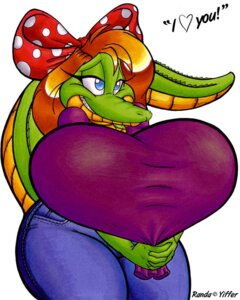 Rating: Questionable Score: 0 Tags: 2007 alligator alligatorid anthro badgerben big_breasts bottomwear breasts clothing copyright_symbol crocodilian curvy_figure denim denim_bottomwear denim_clothing e621 english_text female heart_symbol huge_breasts hyper hyper_breasts jeans non-mammal_breasts pants randa_(badgerben) reptile scalie shirt simple_background solo symbol tail text topwear traditional_media_(artwork) white_background wide_hips User: bunchy7s