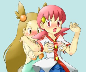 Rating: Explicit Score: 0 Tags: blush breast_envy breast_grab breasts clothes color female female_only front_view gym_leader hair jasmine_(pokemon) jasmine_(pokemon_hgss) long_hair multiple_females multiple_girls nintendo pink_hair pokemon pokemon_gsc pokemon_hgss refuto rule34 surprised tagme whitney_(pokemon) whitney_(pokemon_hgss) yuri User: bunchy7s