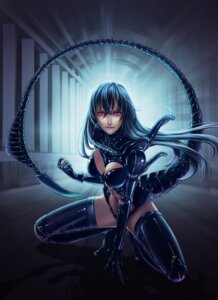 Rating: Safe Score: 0 Tags: 2010 alien alien_(franchise) alien_humanoid alternate_species armor blue_hair bodysuit boots breasts claws clothed clothing e621 female footwear glistening glowing glowing_eyes hair humanoid humanoidized kneeling kousaku latex lipstick looking_at_viewer makeup pose red_eyes shoes skimpy skinsuit solo suit tail tight_clothing unconvincing_armor xenomorph User: bunchy7s