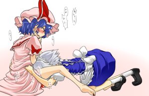 Rating: Explicit Score: 0 Tags: barefoot blood blue_hair blush cunnilingus feet female hat jin_kashiwagi multiple_females multiple_girls nosebleed oral remilia_scarlet rule34 sakuya_izayoi short_hair silver_hair tears toe_scrunch touhou yuri User: bunchy7s