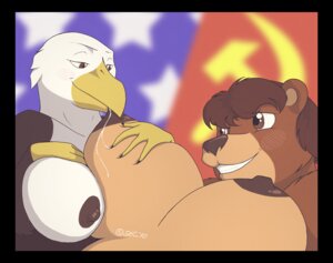 Rating: Questionable Score: 0 Tags: 2010 accipitrid accipitriform american_flag anthro avian bald_eagle beak bear big_breasts bird bite black_border blush bodily_fluids border breastfeeding breasts communism duo e621 eagle female female/female hammer_and_sickle huge_breasts in_soviet_russia jane_(spotty_the_cheetah) lactating mammal milk natasha_(spotty_the_cheetah) nipple_bite nipple_fetish nipple_play nipple_suck nipples non-mammal_breasts non-mammal_nipples politics russia russian sea_eagle soviet_union spotty_the_cheetah sucking united_states_of_america User: bunchy7s