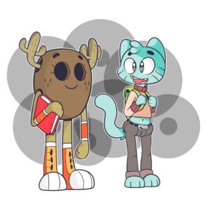 Rating: Safe Score: 0 Tags: 1:1 abstract_background anthro antlers backpack book butt cartoon_network domestic_cat duo e621 felid feline felis female fur gumball_watterson horn male mammal penny_fitzgerald simple_background stickypad the_amazing_world_of_gumball wristband User: bunchy7s