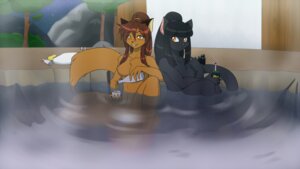 Rating: Questionable Score: 0 Tags: 16:9 2013 alcohol anthro bathing beverage black_body black_fur black_hair breasts brown_body brown_fur brown_hair canid canine casual_nudity domestic_cat duo e621 felid feline felis female fog fur hair hot_spring las_lindas mammal nipples nude partially_submerged rachael_saleigh sake scorpdk soda steam tail tiare_mehran water widescreen yellow_eyes User: bunchy7s