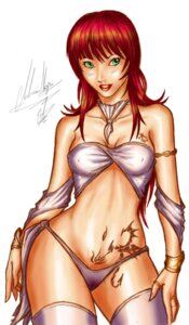 Rating: Questionable Score: 0 Tags: accessory breasts camel_toe dragon e621 female green_eyes growingdragon hair hi_res human human_only mammal mythological_creature mythological_scalie mythology nipples not_furry red_hair scalie simple_background solo tattoo white_background User: bunchy7s