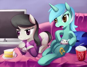 Rating: Safe Score: 0 Tags: apple_computer baked_goods beverage black_hair cake clothing computer_monitor controller crossover cushion cutie_mark dessert detailed_background duo e621 earth_pony equid equine female feral food friendship_is_magic furniture game_controller gaming green_body green_hair grey_body hair hasbro holding_controller holding_game_controller holding_object horn horse long_hair lyra_heartstrings_(mlp) mammal microsoft multicolored_hair multiplayer my_little_pony mythological_creature mythological_equine mythology negativefox octavia_(mlp) playing_video_game pony purple_eyes short_hair sofa toony two_tone_hair unicorn white_hair xbox xbox_360 xbox_360_controller xbox_controller xbox_game_studios yellow_eyes User: bunchy7s