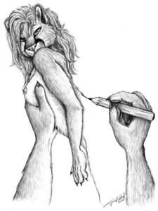 Rating: Questionable Score: 0 Tags: 2005 3:4 anthro artist breaking_the_fourth_wall breast_grab breasts conditional_dnp cougar creating_art disembodied_hand drawing_(action) drawn_over duo e621 felid feline female fondling graphite_(artwork) greyscale hand_on_breast holding_object holding_pencil holding_writing_utensil mammal meta micro monochrome nipples nude pen_(artwork) pencil_(object) signature size_difference smaller_female solo_focus tani_da_real traditional_media_(artwork) unfinished writing_utensil User: bunchy7s