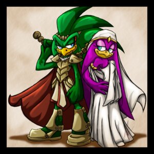 Rating: Safe Score: 0 Tags: 1:1 accipitrid accipitriform anthro armlet armor avian beak bird black_border blue_eyes border cape clothed clothing duo e621 feathers female green_body green_feathers hirundinid jet_the_hawk madammiakoda male oscine passerine purple_body purple_feathers sega sonic_riders sonic_the_hedgehog_(series) swallow_(bird) toga wave_the_swallow User: bunchy7s