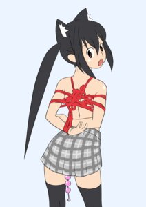 Rating: Questionable Score: 0 Tags: anal_beads arms_behind_back azusa_nakano_(k-on!) black_hair bondage box_tie brown_eyes female female_only human human_only k-on! long_hair omeyokan plaid plaid_skirt rope rule34 school_uniform skirt solo tartan thighhighs tied_hair topless twintails User: bunchy7s