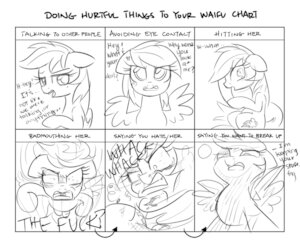 Rating: Safe Score: 0 Tags: abuse anon blood bodily_fluids bruised bruised_eye chart cutie_mark dialogue duo e621 english_text equid equine feathered_wings feathers female friendship_is_magic hasbro hitting looking_at_viewer mammal meme monochrome my_little_pony mythological_creature mythological_equine mythology open_mouth pegasus rainbow_dash_(mlp) sketch text unknown_artist waifu_chart wings User: bunchy7s Rating: Safe Score: 0 Tags: abuse anon blood bodily_fluids bruised bruised_eye chart cutie_mark dialogue duo e621 english_text equid equine feathered_wings feathers female friendship_is_magic hasbro hitting looking_at_viewer mammal meme monochrome my_little_pony mythological_creature mythological_equine mythology open_mouth pegasus rainbow_dash_(mlp) sketch text unknown_artist waifu_chart wings User: bunchy7s