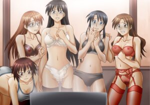 Rating: Questionable Score: 0 Tags: 5girls azumanga_daiou bent_over black_bra black_hair black_lingerie black_panties black_thighhighs blue_bra blue_eyes blue_panties bra breasts brown_eyes brown_hair cleavage clenched_teeth clothes clothing dark_hair erect_nipples eyewear female female_only garter_belt glasses human kagura_(azumanga_daiou) koyomi_mizuhara legs_together legwear lingerie long_hair matching_underwear medium_breasts multiple_females multiple_girls ninshinomiya_sakuko nipples nyamo_minamo_kurosawa panties pointy_chin pubic_hair red_bra red_legwear red_lingerie red_panties red_thighhighs rule34 sakaki scared see-through shocked short_hair small_breasts sports_bra stockings surprised tears television thighhighs turn_pale underwear underwear_only white_bra white_lingerie white_panties wide_eyed wide_hips yukari_tanizaki User: bunchy7s